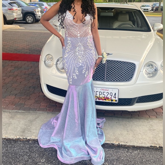 72 inches 6ft long dress, Multicolor dress, Handmade from scratch - Picture 5 of 5